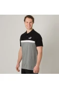 CAMISA PUMA POLO ESSENTIALS STRIPE MASCULINA - Preto/cinza CAMISA PUMA POLO ESSENTIALS STRIPE MASCULINA - Preto/cinza