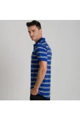 CAMISA PUMA POLO FUN STRIPE JERSEY MASCULINA - Azul/cinza CAMISA PUMA POLO FUN STRIPE JERSEY MASCULINA - Azul/cinza