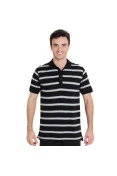 CAMISA PUMA POLO FUN STRIPE JERSEY MASCULINA - Preto/cinza CAMISA PUMA POLO FUN STRIPE JERSEY MASCULINA - Preto/cinza