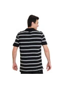 CAMISA PUMA POLO FUN STRIPE JERSEY MASCULINA - Preto/cinza CAMISA PUMA POLO FUN STRIPE JERSEY MASCULINA - Preto/cinza