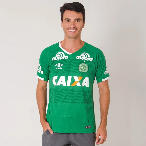 CAMISA UMBRO CHAPECOENSE OFICIAL 1 2016/17 SEM NÚMERO - Verde/branco