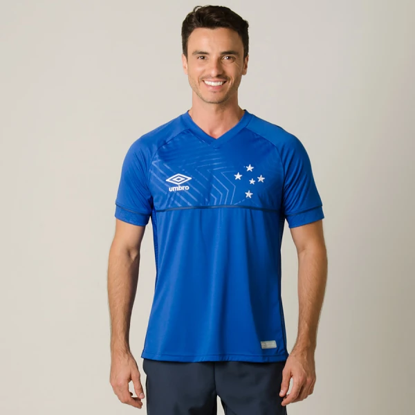 CAMISA UMBRO CRUZEIRO OFICIAL 1 2018 SEM NÚMERO - Azul