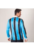 CAMISA UMBRO GRÊMIO OFICIAL 1 2019 MANGA LONGA SEM NÚMERO - Azul/preto