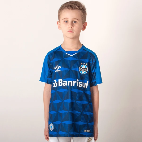 CAMISA UMBRO GRÊMIO OFICIAL 3 2019 SEM NÚMERO INFANTIL - Azul/marinho