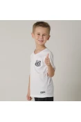 CAMISA UMBRO SANTOS OFICIAL 1 2018 SEM NÚMERO INFANTIL - Branco CAMISA UMBRO SANTOS OFICIAL 1 2018 SEM NÚMERO INFANTIL - Branco
