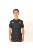 CAMISA UMBRO SANTOS OFICIAL 3 2019 SEM NÚMERO INFANTIL - Preto/prata