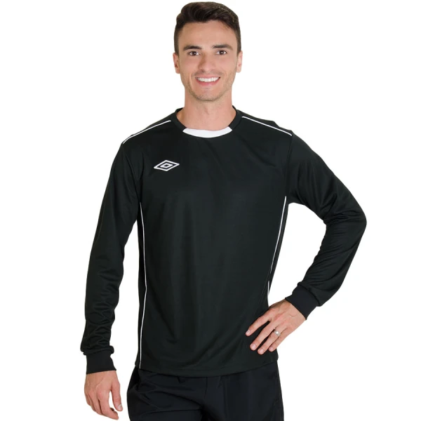 CAMISA UMBRO SAVIOR GOLEIRO MANGA LONGA - Preto/branco