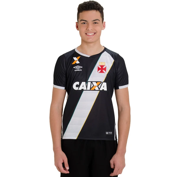 CAMISA UMBRO VASCO OFICIAL 1 2016 NÚMERO 10 INFANTIL - Preto/branco