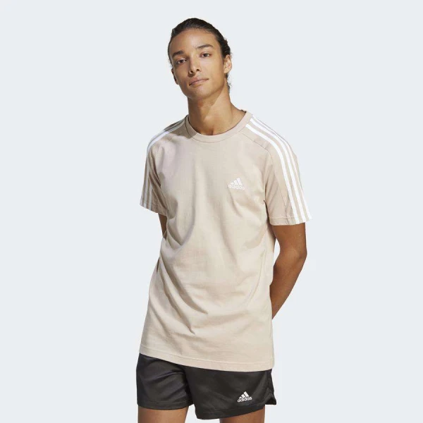 CAMISETA ADIDAS 3 LISTRAS 3S MASCULINA - Bege