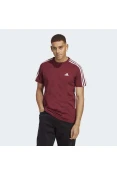 CAMISETA ADIDAS 3 LISTRAS 3S MASCULINA - Bordo