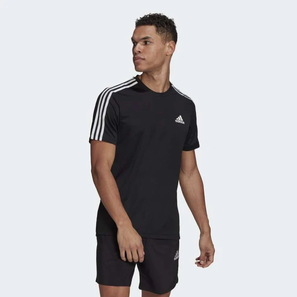 CAMISETA ADIDAS AEROREADY DESIGNED TO MOVE SPORT MASCULINA - Preto/branco