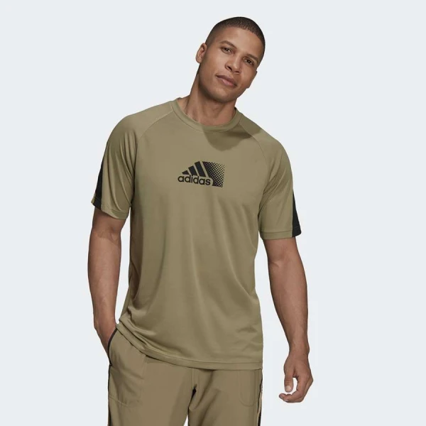 CAMISETA ADIDAS AEROREADY DESIGNED TO MOVE SPORT MASCULINA - Verde
