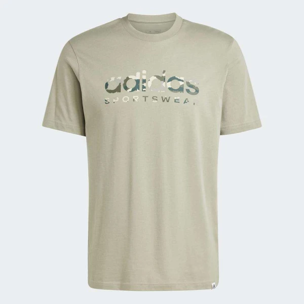 CAMISETA ADIDAS CAMO SPW L T MASCULINA - Cinza