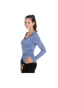 CAMISETA ADIDAS CLIMA MESCLA MANGA LONGA FEMININA - Roxo CAMISETA ADIDAS CLIMA MESCLA MANGA LONGA FEMININA - Roxo