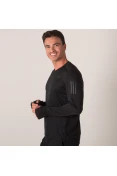 CAMISETA ADIDAS CORRIDA MANGA LONGA MASCULINA - Preto CAMISETA ADIDAS CORRIDA MANGA LONGA MASCULINA - Preto