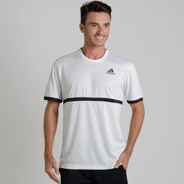 CAMISETA ADIDAS COURT MASCULINA - Branco/preto
