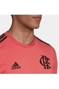CAMISETA ADIDAS CR FLAMENGO 3-STRIPES - Rosa/preto CAMISETA ADIDAS CR FLAMENGO 3-STRIPES - Rosa/preto