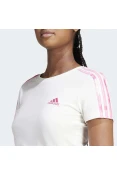 CAMISETA ADIDAS CROPPED 3 STRIPES FEMININA - Branco CAMISETA ADIDAS CROPPED 3 STRIPES FEMININA - Branco