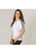 CAMISETA ADIDAS D2M 3 STRIPES FEMININA - Branco