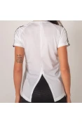 CAMISETA ADIDAS D2M 3S FEMININA - Branco/preto