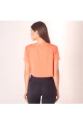 CAMISETA ADIDAS D2M CROPPED BOXY LOGO FEMININA - Laranja/branco