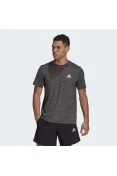 CAMISETA ADIDAS D2M HEATHER EL TEE MASCULINA - Grafite