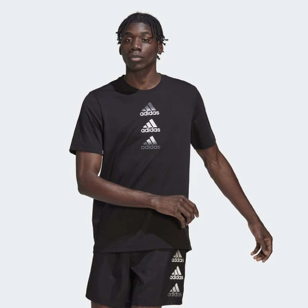 CAMISETA ADIDAS D2M LOGO TEE MASCULINA - Preto