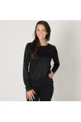 CAMISETA ADIDAS D2M MANGA LONGA FEMININA - Preto