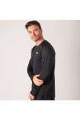 CAMISETA ADIDAS D2M MANGA LONGA MASCULINA - Preto CAMISETA ADIDAS D2M MANGA LONGA MASCULINA - Preto