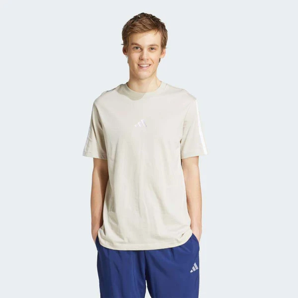 CAMISETA ADIDAS ESS 3 STRIPES MASCULINO - Bege