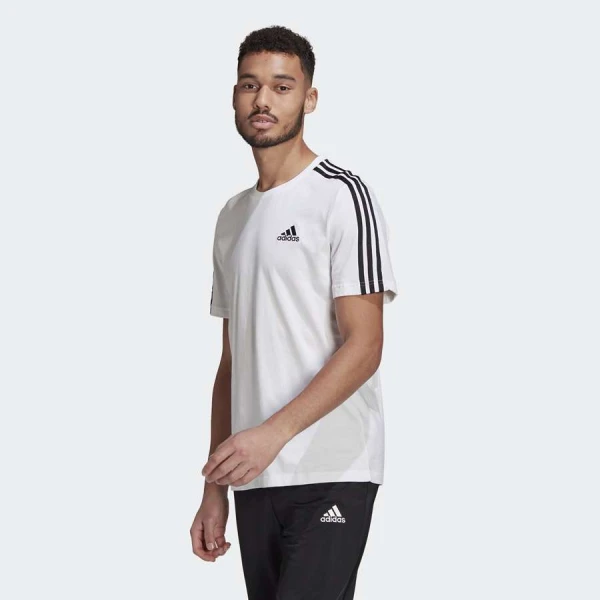 CAMISETA ADIDAS ESSENTIALS 3-STRIPES MASCULINA MASCULINA - Branco