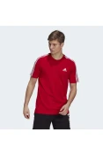 CAMISETA ADIDAS ESSENTIALS 3-STRIPES MASCULINA MASCULINA - Vermelho