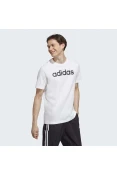 CAMISETA ADIDAS ESSENTIALS LINEAR EMBROIDERED LOGO MASCULINA - Branco/preto CAMISETA ADIDAS ESSENTIALS LINEAR EMBROIDERED LOGO MASCULINA - Branco/preto