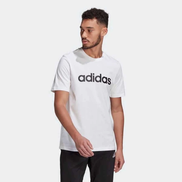 CAMISETA ADIDAS ESSENTIALS LOGO LINEAR BORDADO MASCULINA - Branco