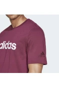CAMISETA ADIDAS ESSENTIALS LOGO LINEAR BORDADO MASCULINA - Roxo