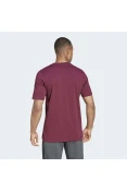 CAMISETA ADIDAS ESSENTIALS LOGO LINEAR BORDADO MASCULINA - Roxo