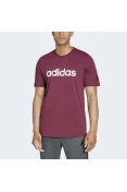 CAMISETA ADIDAS ESSENTIALS LOGO LINEAR BORDADO MASCULINA - Roxo