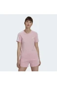 CAMISETA ADIDAS ESSENTIALS SLIM 3-STRIPES FEMININA - Rosa