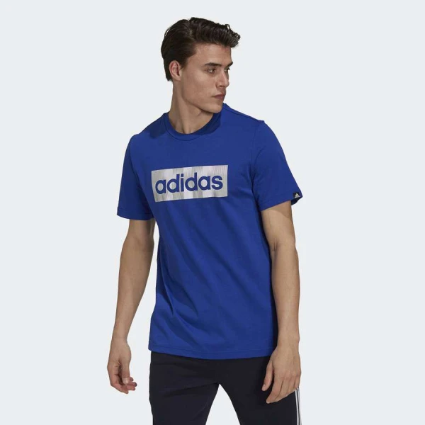 CAMISETA ADIDAS ESTAMPADA BOX LOGO MASCULINA - Azul