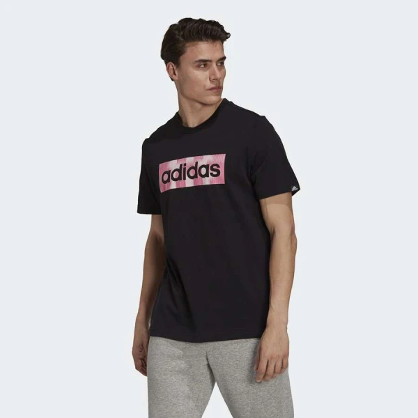 CAMISETA ADIDAS ESTAMPADA BOX LOGO MASCULINA - Preto