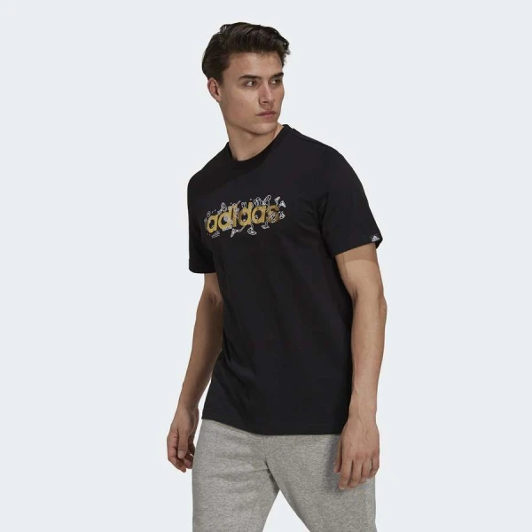 CAMISETA ADIDAS ESTAMPADA DOODLE FOIL MASCULINA - Preto