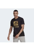 CAMISETA ADIDAS ESTAMPADA FOIL LOGO BOX MASCULINA - Preto/dourado