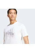 CAMISETA ADIDAS ESTAMPADA TECH BADGE OF SPORT MASCULINA - Branco CAMISETA ADIDAS ESTAMPADA TECH BADGE OF SPORT MASCULINA - Branco