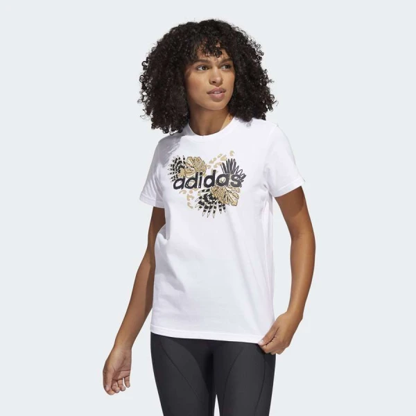 CAMISETA ADIDAS GRAFICA FARM FEMININA - Branco