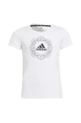 CAMISETA ADIDAS GRAFICA INFANTIL FEMININA - Branco/preto