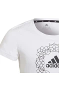 CAMISETA ADIDAS GRAFICA INFANTIL FEMININA - Branco/preto