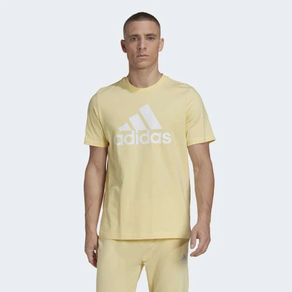 CAMISETA ADIDAS LOGO BL SJ T MASCULINO - Amarelo/branco