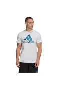 CAMISETA ADIDAS LOGO CAMUFLADO MASCULINA - Branco/azul