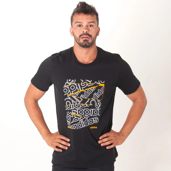 CAMISETA ADIDAS LOGO COLLAGE GRAPHIC MASCULINA - Preto