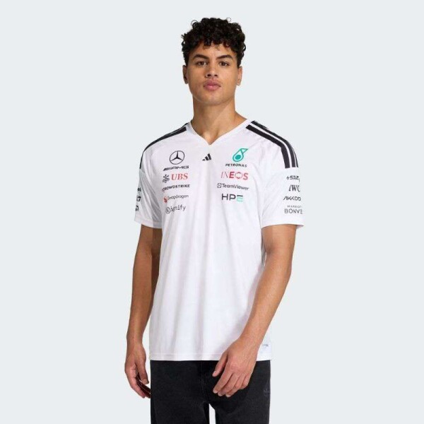 CAMISETA ADIDAS MERCEDES AMG F1 TEAM DRIVER MASCULINA - Branco